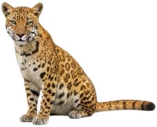 a leopard sitting on the ground.jpg